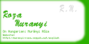 roza muranyi business card